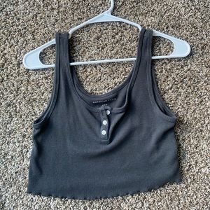 Aerie Ruffle Hem Cropped Tank Top